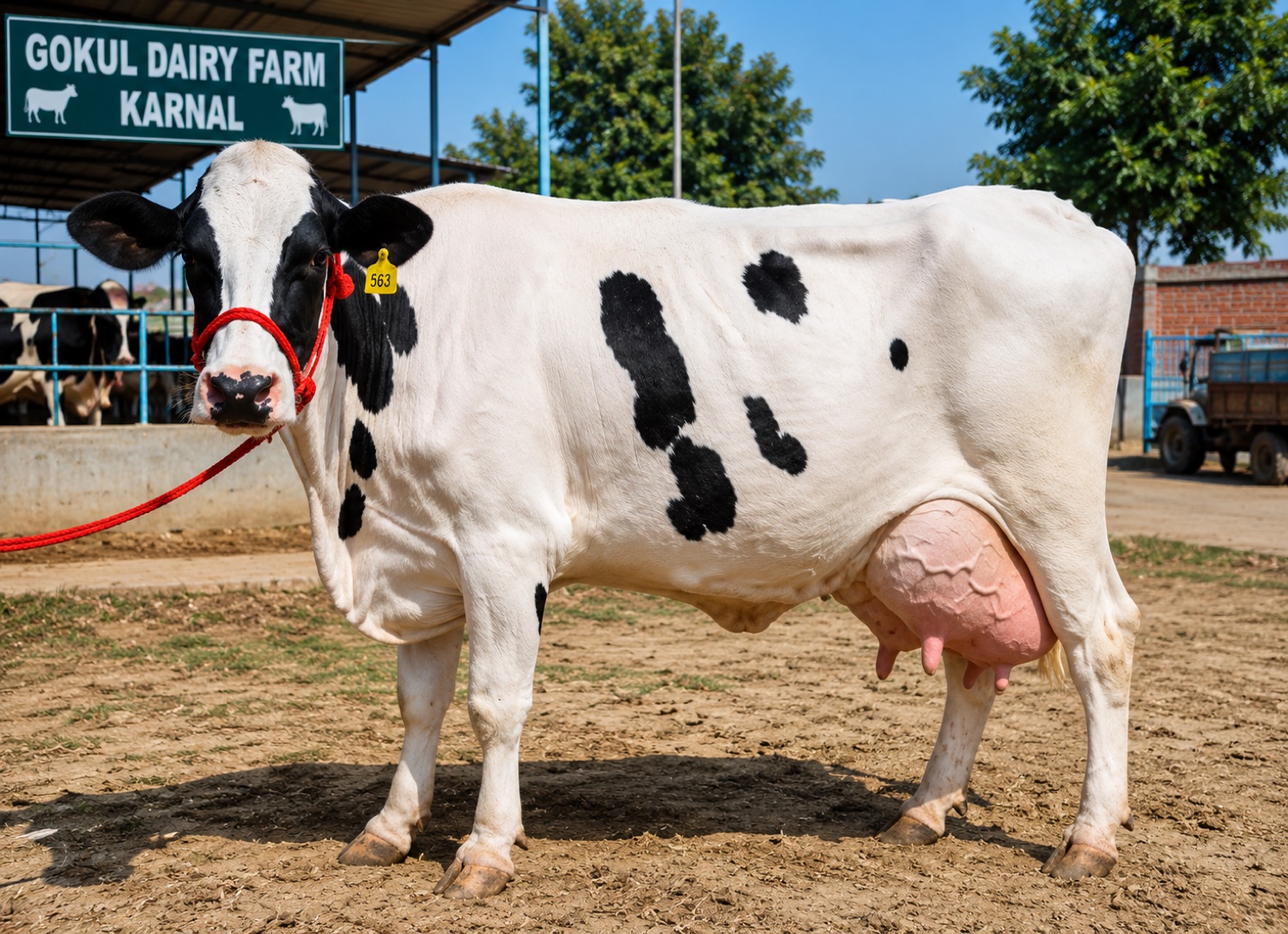 HF (Holstein Friesian) cow at Gokul Dairy Farm