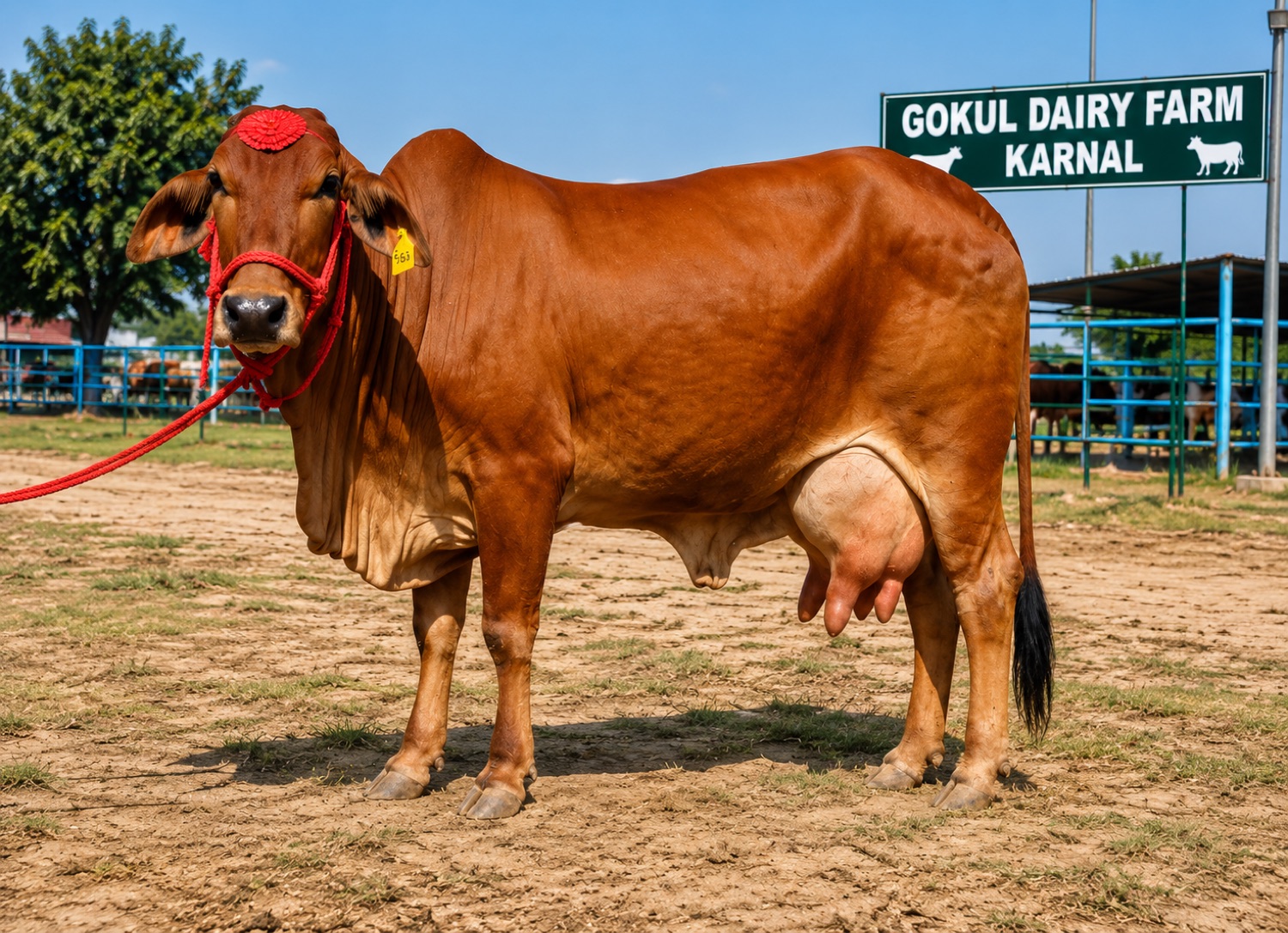 Sahiwal cow at Gokul Dairy Farm